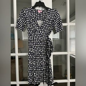 Lily Pulitzer 100% silk wrap dress citrus print